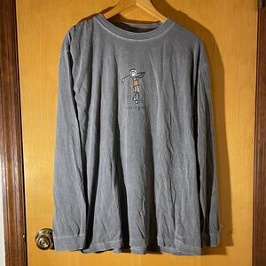 Life Is Good Charcoal Long Sleeve Tee